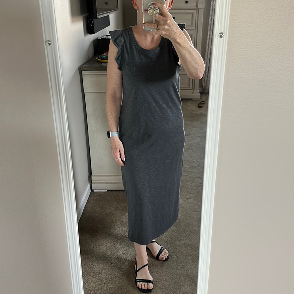 Universal Thread Gray Cotton Midi Dress
